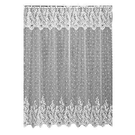 Heritage Lace 8505W-6030 Rhapsody 60 x 30 in. Drop Tier - White 6290E-OC